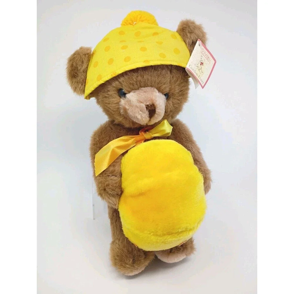 Schmid Wind Up Musical Jointed Teddy Bear Plush Gordon Fraser 1984 Musical NOS